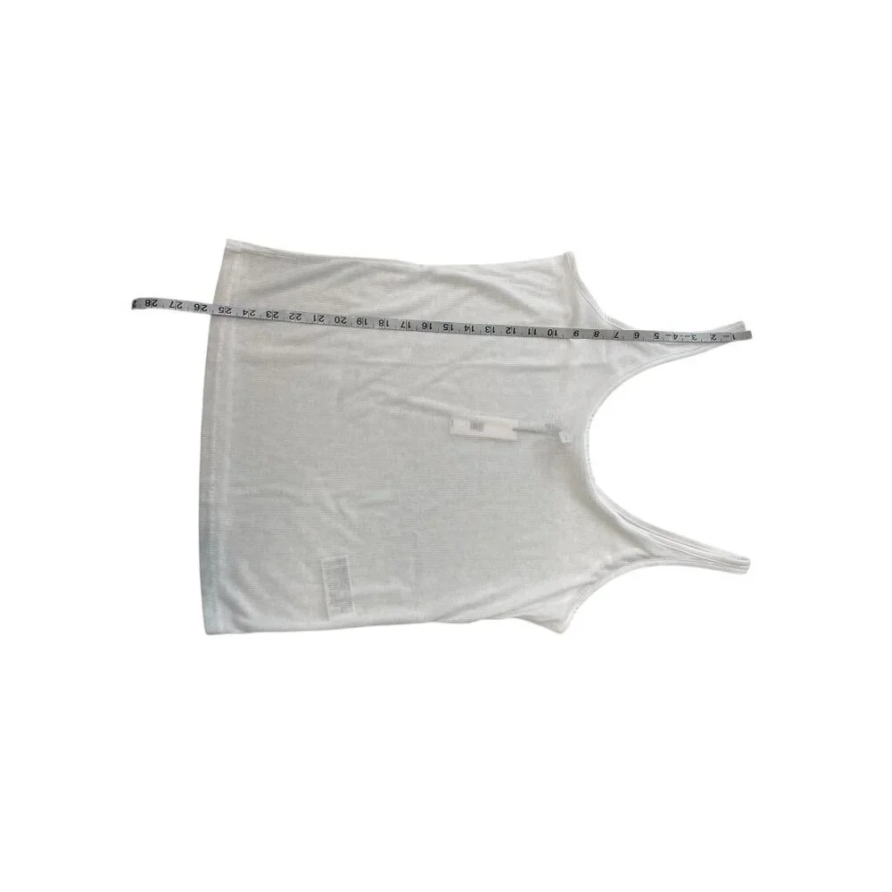 Banana Republic Womens Ribbed Tank Tops L Pink & White Cotton Blend Lightweight - Picture 7 of 8